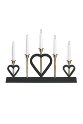 Markslöjd Melissa černý vánoční svícen