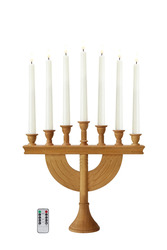 Markslöjd Torpa hnědý adventní svícen na baterie