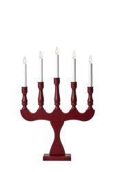 Markslöjd Svaneholm adventní červený svícen 5 žárovek