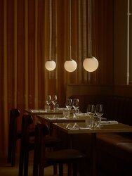 NORDLUX závěsné svítídlo Grant 15 15W E14 mosaz opál 2010553035