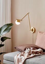 NORDLUX nástěnné svítidlo Contina 5W G9 mosaz opál 2010971035