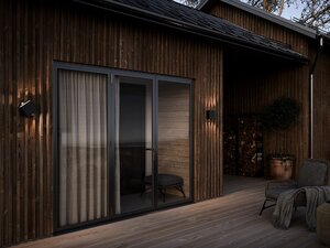 NORDLUX venkovní nástěnné svítidlo Turn 13W LED černá 2019061003