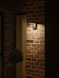 NORDLUX Rica Round venkovní nástěnné solární svítidlo černá 2118141003