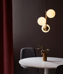 NORDLUX závěsné svítídlo Lilly 3x40W E14 mosaz opál 48603035