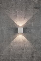 NORDLUX venkovní nástěnné svítidlo Canto Kubi 2 2x6W LED bílá čirá 49711001