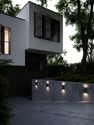 NORDLUX venkovní nástěnné svítidlo Asbol černá čirá 84971003