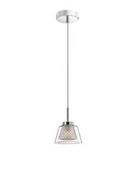 NOVA LUCE závěsné svítidlo BOCCALE chromovaný hliník čiré sklo G9 1x5W IP20 vč. žárovky 1300301301