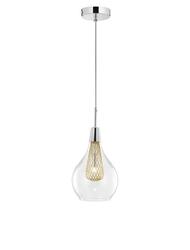 Nova Luce Nápadité závěsné svítidlo Filo ve vintage stylu - pr. 160 x 200 x 1200 mm, chrom, sklo NV 1500202811
