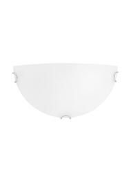 NOVA LUCE nástěnné svítidlo ANCO matné bílé sklo chromovaný kov E27 1x12W 600403