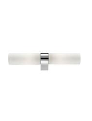 NOVA LUCE nástěnné svítidlo POLO bílé opálové sklo chromovaný hliník E14 2x5W bez žárovky IP44 6310541