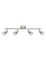 Nova Luce Moderní stropní lišta Base se čtyřmi nastavitelnými spoty - 4 x 50 W, nikl NV 660004