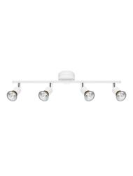 Nova Luce Moderní stropní lišta Base se čtyřmi nastavitelnými spoty - 4 x 50 W, bílá NV 661004