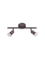 Nova Luce Moderní stropní lišta Base se dvěma nastavitelnými spoty - 2 x 50 W, rez NV 662002