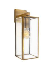 NOVA LUCE nástěnné svítidlo FLAVIO antický kov mosaz čiré sklo E27 1x12W 230V IP20 bez žárovky 7152604