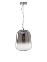 NOVA LUCE závěsné svítidlo OLIVERIO kouřové sklo s přechodem chromovaný hliník E27 1x12W IP20 bez žárovky 7212601