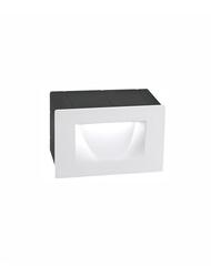 NOVA LUCE venkovní zapuštěné svítidlo do zdi KRYPTON bílý hliník LED 3W 3000K 220-240V 15st. IP54 726402