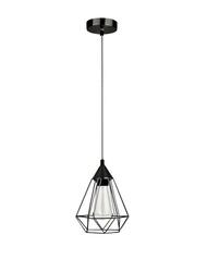 NOVA LUCE závěsné svítidlo PAOLO závěsné svítidlo matný černý kov černá a bílý kabel E27 1x12W 7605180