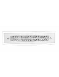 NOVA LUCE nástěnné svítidlo THELTA chromovaný hliník bílé sklo a křišťál E14 2x5W IP20 bez žárovky 83325802