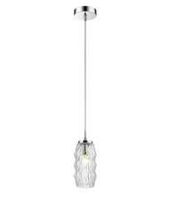 NOVA LUCE závěsné svítidlo LAVAL čiré sklo a chromová základna E14 1x5W 230V IP20 bez žárovky 838190
