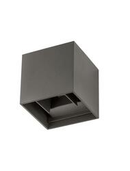 NOVA LUCE venkovní nástěnné svítidlo COMO tmavě šedý hliník LED 2x3W 3000K 3000K 220-240V nastavitelný úhel 0-90st. IP54 847407