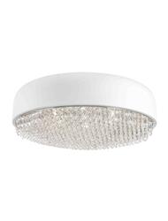 NOVA LUCE stropní svítidlo LYON matný bílý hliník a křišťál G9 6x5W 230V IP20 bez žárovky 8502961