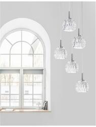 NOVA LUCE závěsné svítidlo LARA čiré sklo a chromová základna G9 5x5W 230V IP20 bez žárovky 8540405