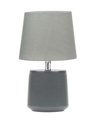 NOVA LUCE stolní lampa ALICIA chrom a šedý kov šedé stínidlo E14 1x5W 230V IP20 bez žárovky 8805202
