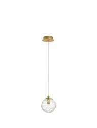 NOVA LUCE závěsné svítidlo COEN mosazný zlatý kov čiré sklo G9 1x5W 230V IP20 bez žárovky 9006041