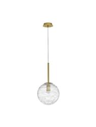 NOVA LUCE závěsné svítidlo COEN mosazný zlatý kov čiré sklo E27 1x12W 230V IP20 bez žárovky 9006042