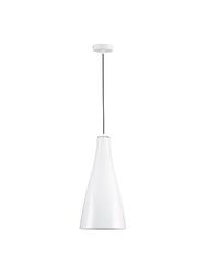 NOVA LUCE závěsné svítidlo LIVTAR bílé lesklé sklo E27 1x12W 230V IP20 bez žárovky 9009232