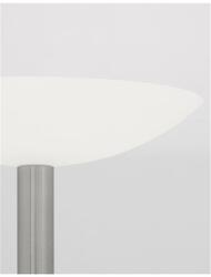 NOVA LUCE stojací lampa ROCCO nikl satén kov a akryl matné bílé sklo LED 30W 230V 3000K IP20 stmívatelné 9020301