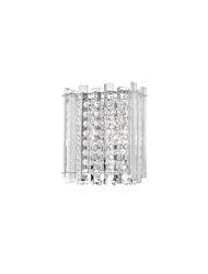 NOVA LUCE nástěnné svítidlo ELEMENT chromovaný hliník sklo a K9 křišťál G9 1x5W 230V IP20 bez žárovky 9046500