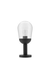 NOVA LUCE venkovní sloupkové svítidlo OMIKA tmavě šedý hliník a čiré sklo E27 1x12W 220-240V bez žárovky IP54 9060195