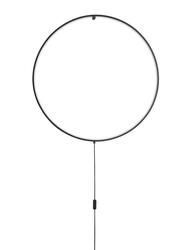 NOVA LUCE nástěnné svítidlo RING černý hliník a akryl černý kabel LED 28W 230V 3000K IP20 stmívatelné 9108311