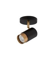 NOVA LUCE bodové svítidlo POGNO černá a zlatý hliník GU10 1x10W IP20 220-240V bez žárovky 9111432