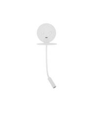 NOVA LUCE bodové svítidlo ECLIP bílý hliník nastavitelné vypínač na těle USB nabíjení LED Samsung 230V 3000K osvětlení 6W čtecí lampička 3W IP20 9173281