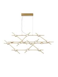 NOVA LUCE závěsné svítidlo ATOMO zlatý kov a akryl LED 14 x 2.4W 230V 3000K IP20 vč. dálkového ovládání stmívatelné 9180614