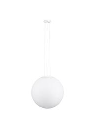 NOVA LUCE závěsné svítidlo NEVOSO opálové sklo a bílý kov E27 1x12W 230V IP20 bez žárovky 920423