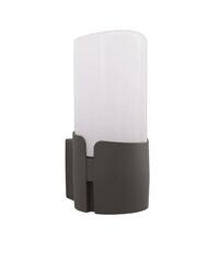 NOVA LUCE venkovní nástěnné svítidlo PYRO tmavě šedý hliník bílý akryl E27 1x12W 220-240V IP54 bez žárovky 9209211