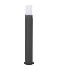 NOVA LUCE venkovní sloupkové svítidlo PYRO tmavě šedý hliník bílý akryl E27 1x12W 220-240V IP54 bez žárovky 9209212