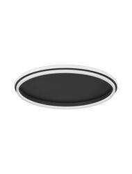 NOVA LUCE stropní svítidlo WILLOW černá ocel a akryl D60x6cm LED 60W 9212915