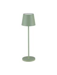 NOVA LUCE venkovní stolní lampa SEINA olivově zelený hliník a akryl LED 2W 2700K 5V DC IP54 vypínač na těle nabíjecí s PG základnou nebo USB C kabelem 9223405