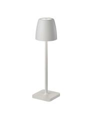 NOVA LUCE venkovní stolní lampa COLT bílý litý hliník a akryl LED 2W 3000K IP54 62st. 5V DC vypínač na těle USB kabel stmívatelné 9223415