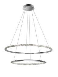 NOVA LUCE závěsné svítidlo NETUNO chromovaný hliník a křišťál nastavitelné LED 50W 230V 3000K IP20 stmívatelné 9312838