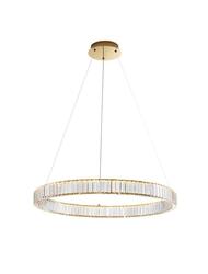 NOVA LUCE závěsné svítidlo AURELIA zlatý kov a křišťál LED 47W 230V 3500K IP20 stmívatelné 9333076