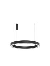 NOVA LUCE závěsné svítidlo MORBIDO černý hliník a akryl LED 80W 230V 2700K - 4000K IP20 vč. dálkového ovládání stmívatelné Tuya 9345645