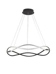 NOVA LUCE závěsné svítidlo JINAL LED závěsné svítidlo černý kov, hliník a silikon 3000K 55W IP20 stmívatelné 9348103