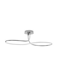 NOVA LUCE stropní svítidlo FUNGO chromovaný hliník a akryl LED 47W 230V 3000K IP20 stmívatelné 9357085