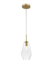 NOVA LUCE závěsné svítidlo PRISMA zlatý kov čiré sklo E27 1x12W 230V IP20 bez žárovky 9426732