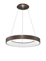 NOVA LUCE závěsné svítidlo RANDO THIN broušený kávově hnědý hliník a akryl LED 50W 230V 3000K IP20 stmívatelné 9453455